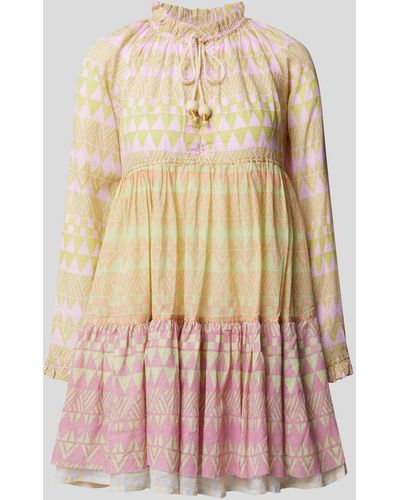 Yvonne S Minikleid mit grafischem Allover-Muster - Pink