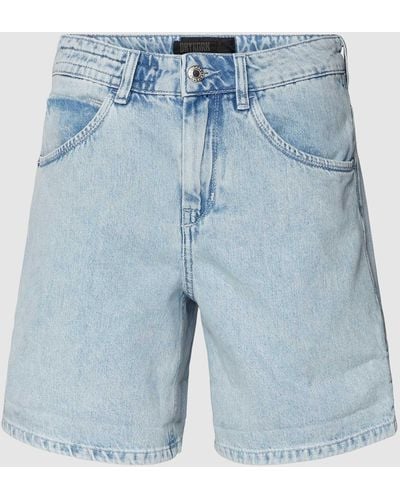 DRYKORN Korte Jeans Met Labelpatch - Blauw