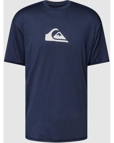 Quiksilver T-shirt Met Labelprint - Blauw