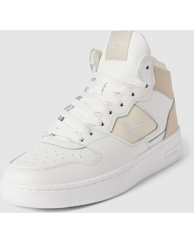 Karlkani High Top Sneaker mit Label-Details - Weiß