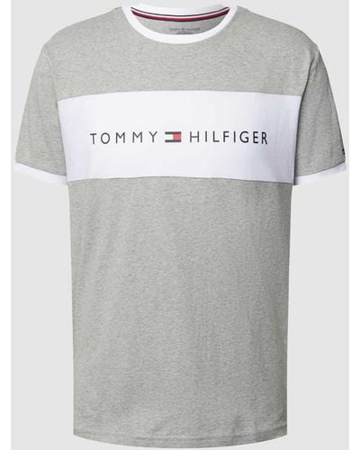 Tommy Hilfiger T-Shirt mit Label-Print - Grau