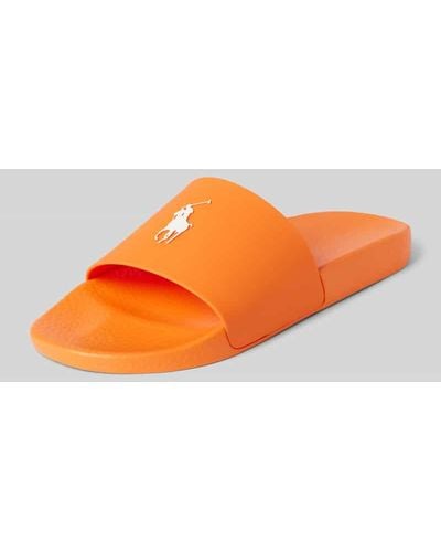 Polo Ralph Lauren Slides mit Label-Prägung - Orange