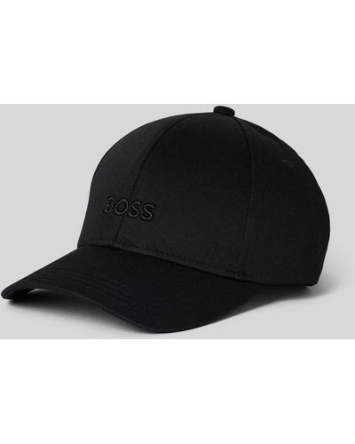 BOSS Basecap mit Label-Stitching - Schwarz