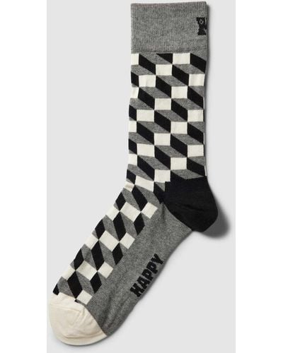 Happy Socks Sokken Met All-over Motief - Zwart