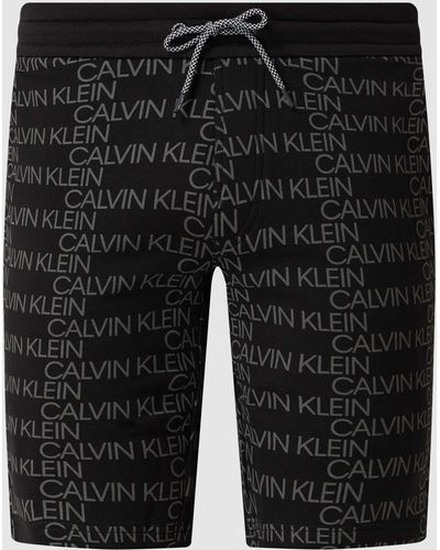 Calvin Klein Sweatshorts Van Biologisch Katoen - Zwart