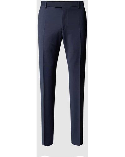 Strellson Slim Fit Anzughose mit Bügelfalten 'Flex Cross' - Blau