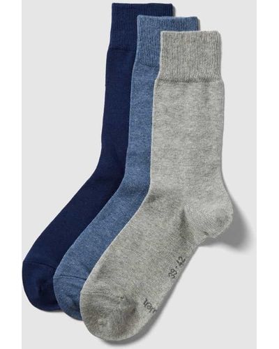 S.oliver Socken mit Label-Detail im 3er-Pack - Blau