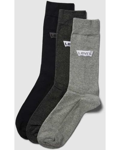 Levi's Socken mit Label-Details im 3er-Pack - Grau