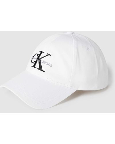 Calvin Klein Cap mit Label-Stitching Modell 'MONOGRAM CAP' - Weiß