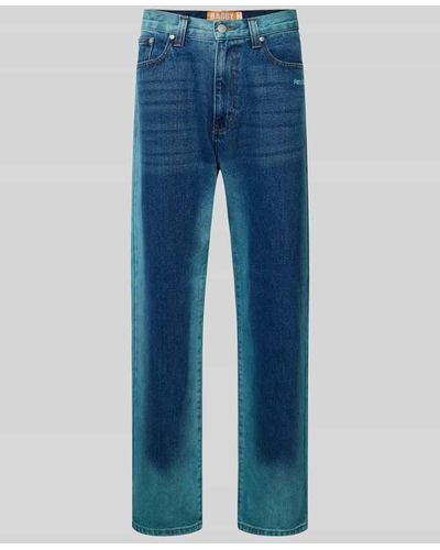 Review Jeans mit weitem Bein - Blau