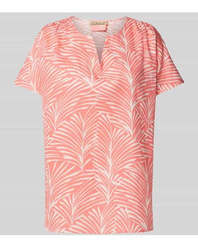 Smith & Soul Bluse mit Allover-Muster - Pink