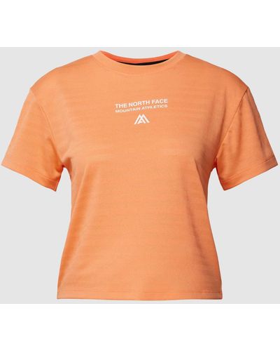 The North Face Kort T-shirt Met Labelprint - Oranje