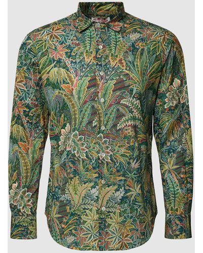 Mc2 Saint Barth Shirt Met All-over Bloemenmotief - Groen