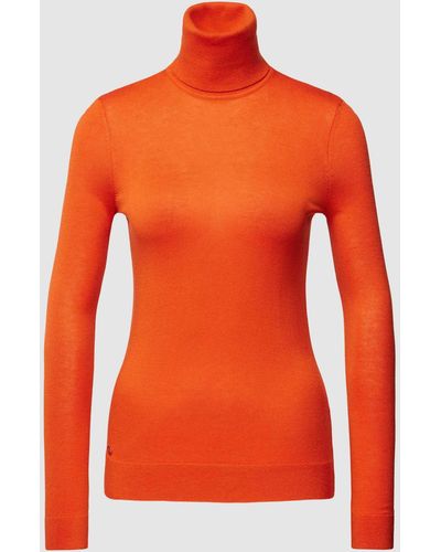 Lauren by Ralph Lauren Strickpullover mit Seide-Anteil Modell 'ZOE' - Orange