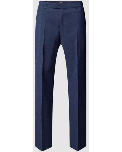 Joop! Modern Fit Anzughose mit Bügelfalten Modell 'Brad' - Blau