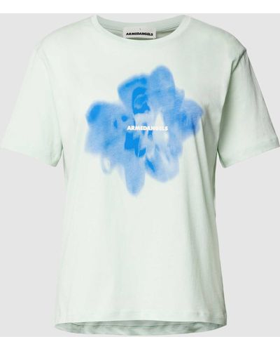 ARMEDANGELS T-shirt Met Motiefprint - Blauw