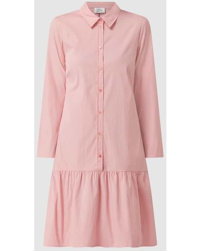 ROBE LÉGÈRE Blusenkleid mit Volantsaum - Pink