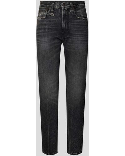R13 Low Rise Jeans im Slim Fit - Grau