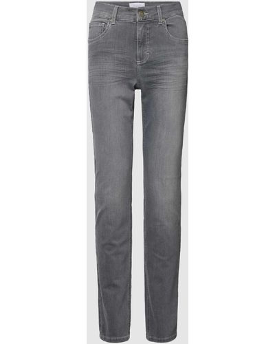 ANGELS Skinny Fit Jeans im 5-Pocket Design Modell 'SKINNY' - Grau