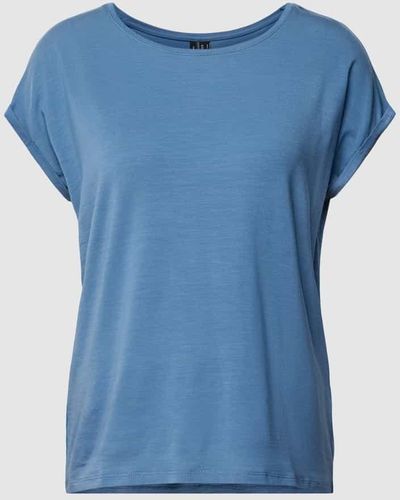 Vero Moda T-Shirt mit Kappärmeln Modell 'AVA PLAIN' - Blau