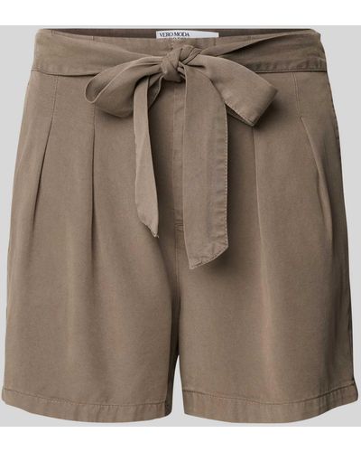 Vero Moda Loose Fit Shorts mit Bindegürtel Modell 'MIA' - Grau