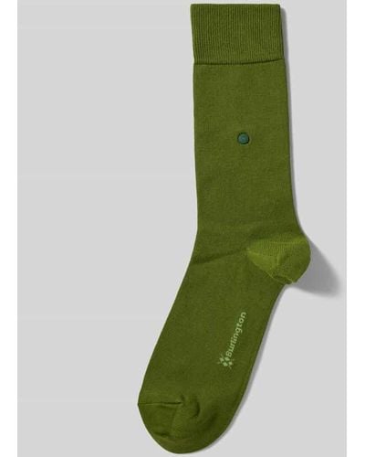 Burlington Socken mit Label-Schriftzug Modell 'Lord' - Grün