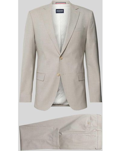 Hechter Paris Slim Fit Anzug mit Strukturmuster - Grau