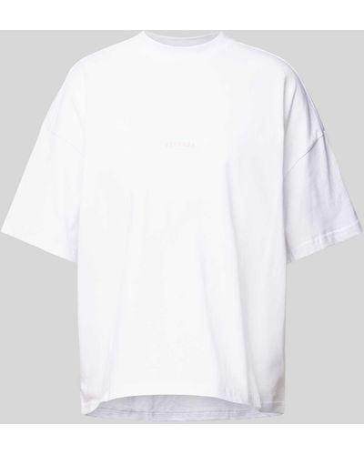 PEGADOR Oversized T-Shirt mit Rundhalsausschnitt Modell 'GABI' - Weiß