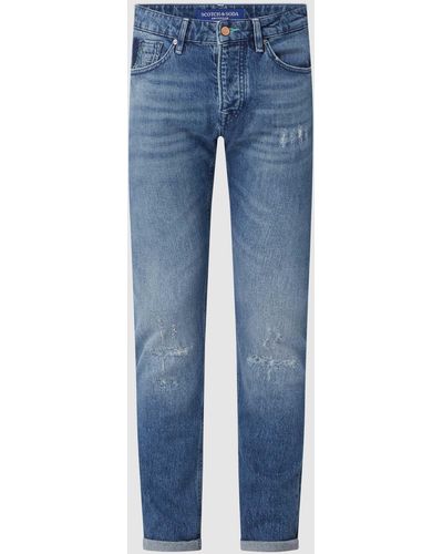 Scotch & Soda Regular Slim Fit Jeans Met Stretch, Model 'ralston' - Blauw