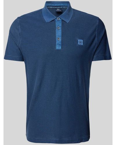 Lerros Poloshirt Met Labelstitching - Blauw