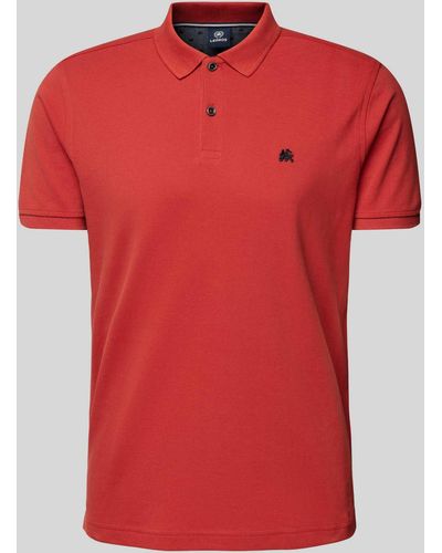 Lerros Regular Fit Poloshirt Met Logostitching - Rood