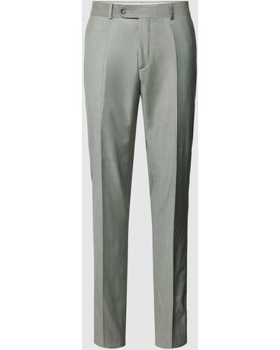 Carl Gross Slim Fit Anzughose mit Bügelfalten Modell 'Silas' - Grau