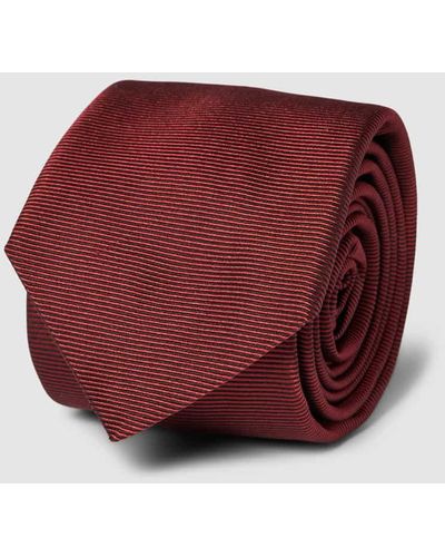 HUGO Krawatte aus Seide mit Streifenmuster - Rot
