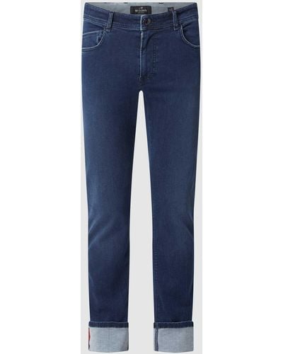 Mason's Slim Fit Jeans Met Stretch - Blauw