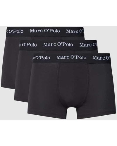 Marc O' Polo Trunks in unifarbenem Design im 3er-Pack - Blau