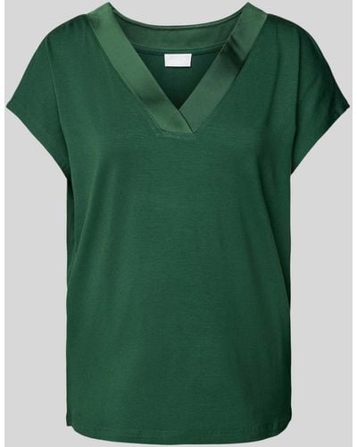 Jake*s T-Shirt mit V-Ausschnitt - Grün