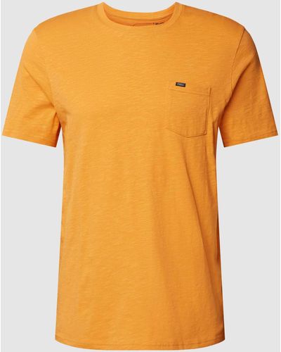 O'neill Sportswear T-shirt Met Labeldetail - Oranje