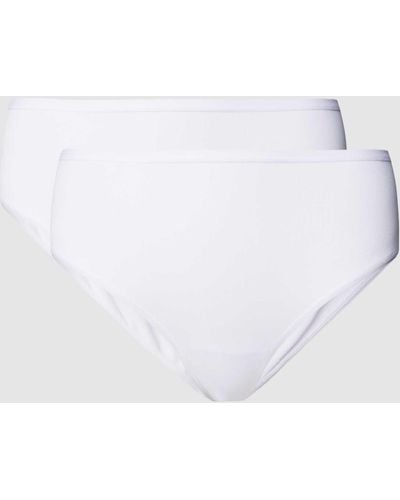 Mey Slip im unifarbenen Design Modell 'American Pants' - Weiß