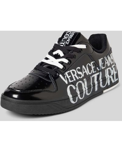 Versace Sneakers Met Labelprint - Zwart