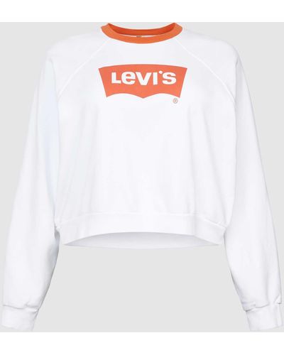 Levi's PLUS SIZE Sweatshirt mit Label-Print Modell 'VINTAGE' - Weiß
