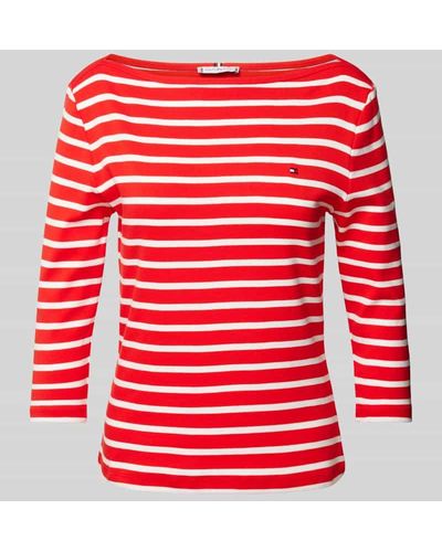 Tommy Hilfiger Longsleeve mit 3/4-Arm Modell 'NEW CODY' - Rot