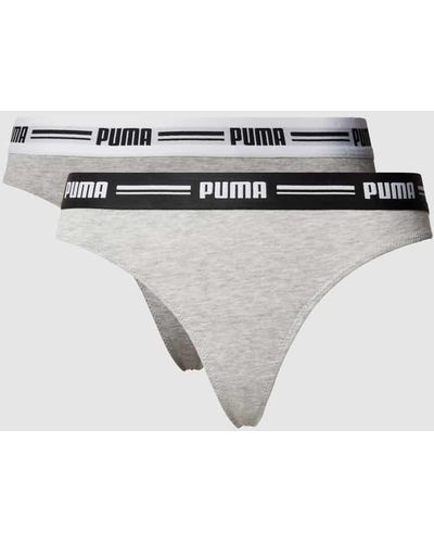 PUMA String mit elastischem Logo-Bund - Weiß