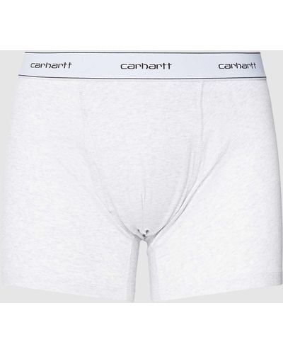 Carhartt Trunks mit Logo-Stitching im 2er-Pack - Weiß