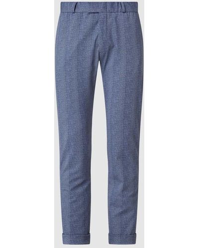 DIGEL Slim Fit Anzughose mit Glencheck Modell 'Kody' - Blau