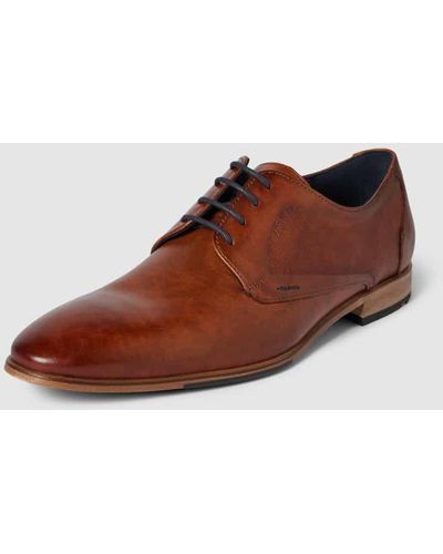 Lloyd Derby-Schuhe mit feinem Strukturmuster Modell 'GALANT' - Braun