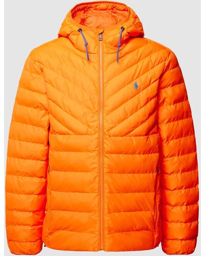 Polo Ralph Lauren Steppjacke mit Kapuze Modell 'TERRA' - Orange