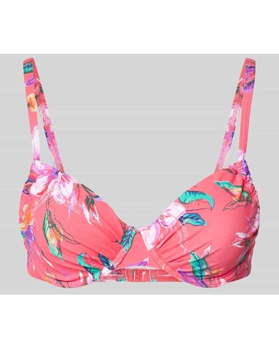 Lascana Bikini-Oberteil mit floralem Muster - Pink