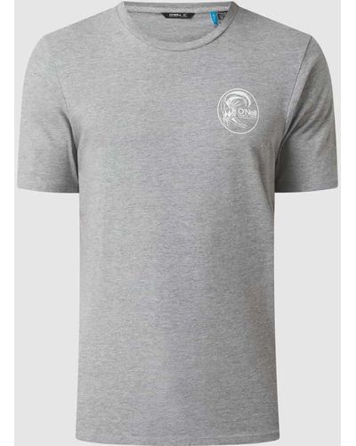 O'neill Sportswear T-Shirt mit Label-Print Modell 'Circle' - Grau