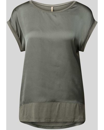 Soya Concept T-shirt Met Ronde Hals - Grijs