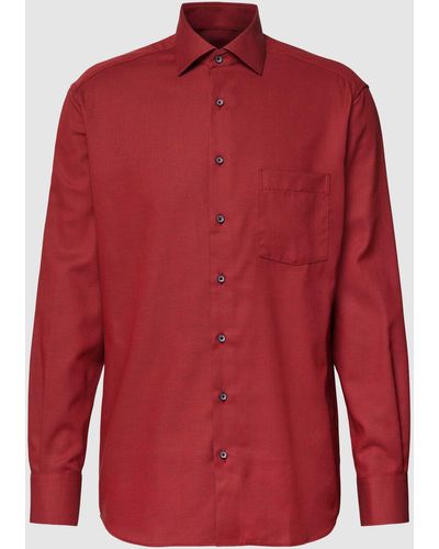 Eterna Zakelijk Overhemd Met Sportmanchetten - Rood